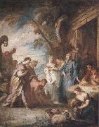 Francois Boucher Welcoming the Servant of Abraham Germany oil painting artist